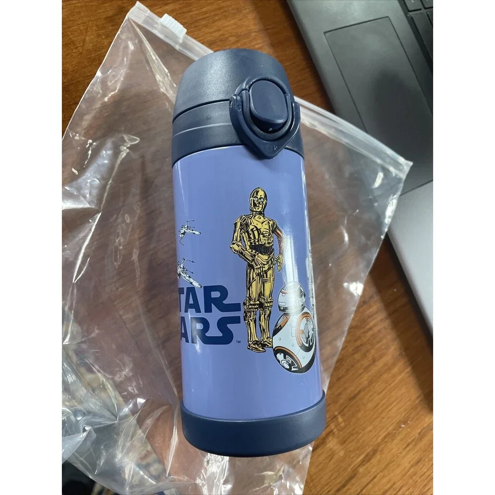 school Pottery barn Disney STAR WARS WATER BOTTLE Droid Jedi space mandalorian .